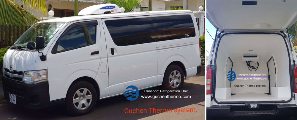 TR-110D delivery van refrigeration unit export to Mauritius|Guchen Thermo 