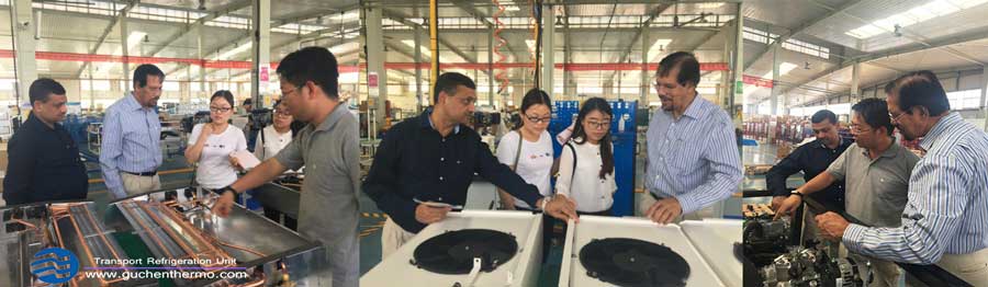 our customer from Bangladesh are visiting Guchen Thermo Transport Refrigeration Units Factory